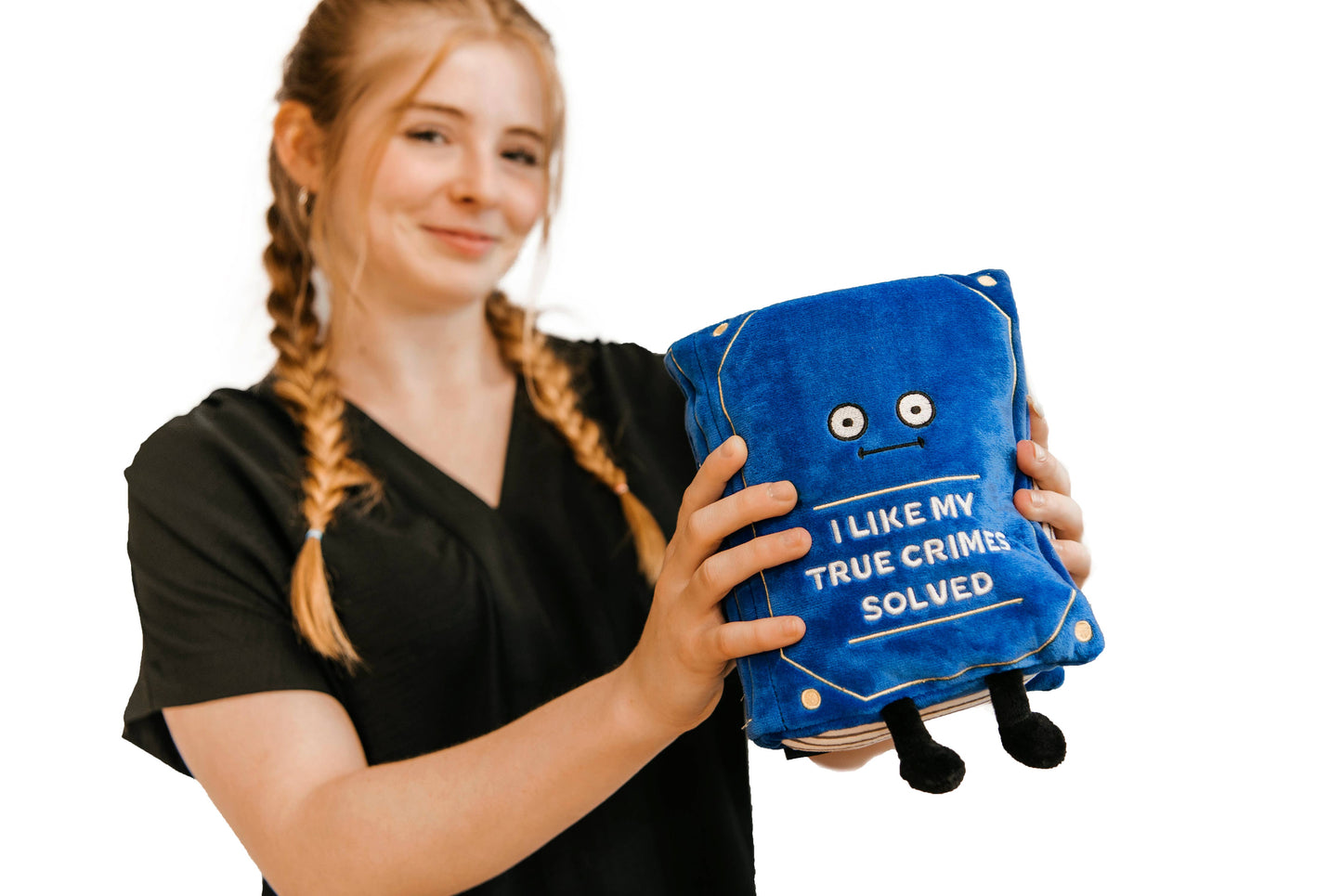 I Like My True Crimes Solved Book Plush