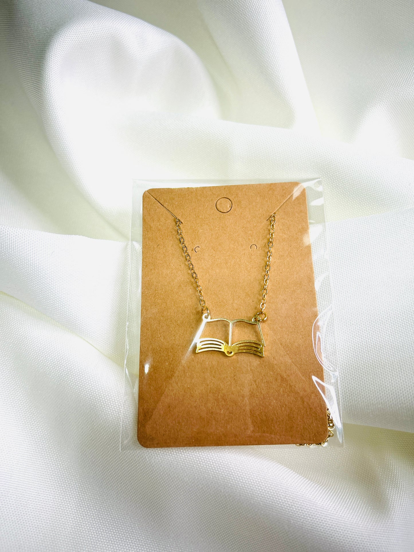 Open Book Pendant Gold