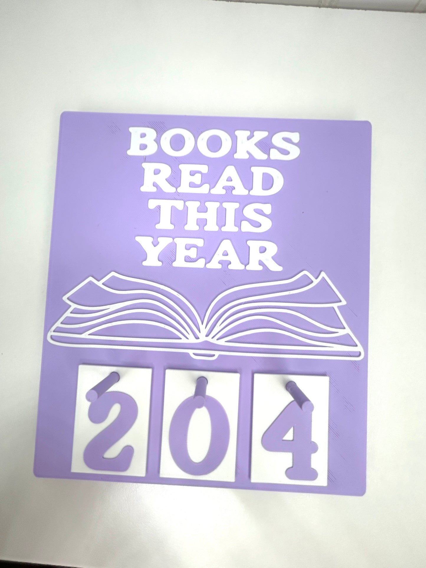 Books Read This Year Wall or Bookshelf Counter