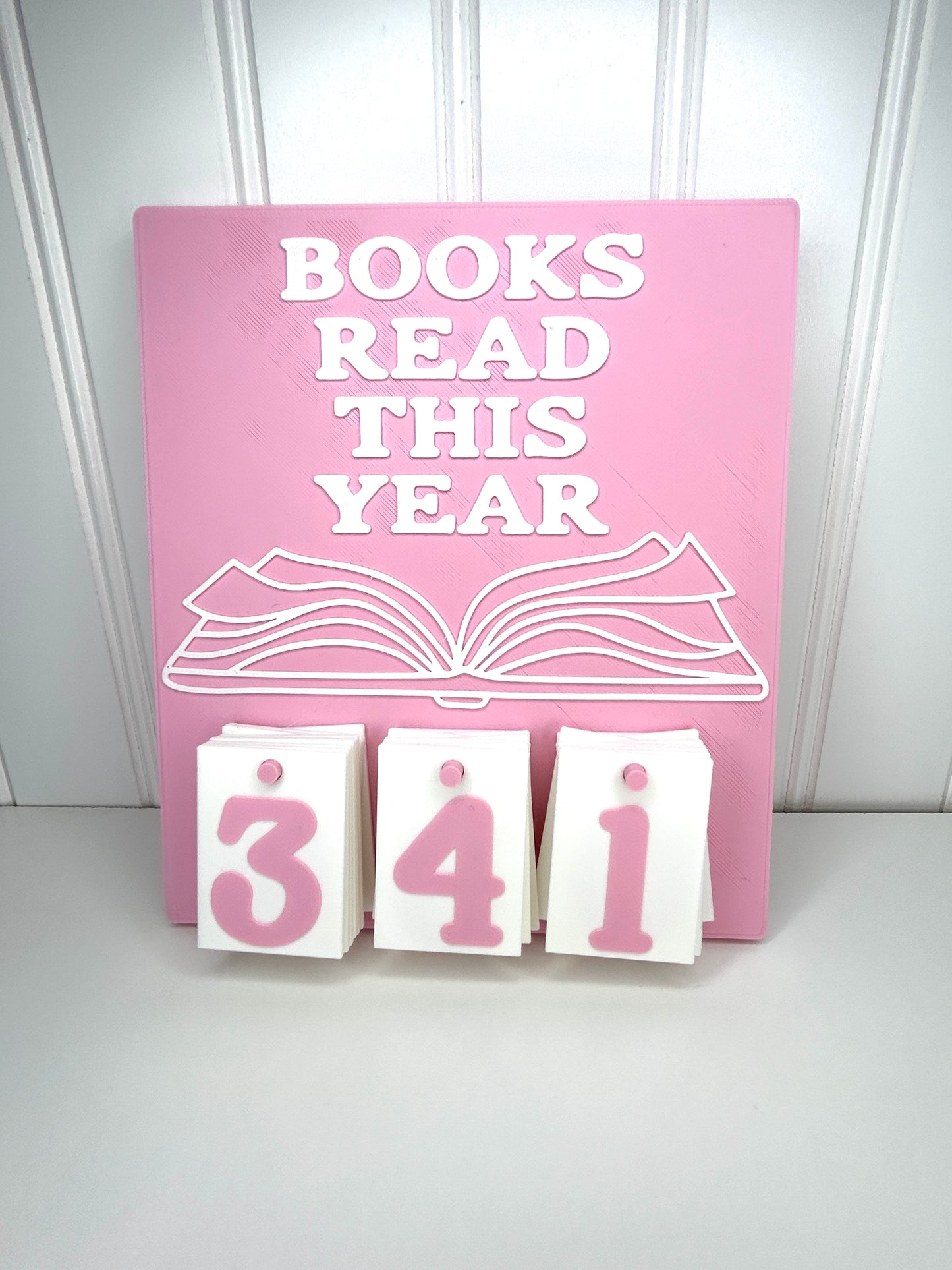 Books Read This Year Wall or Bookshelf Counter