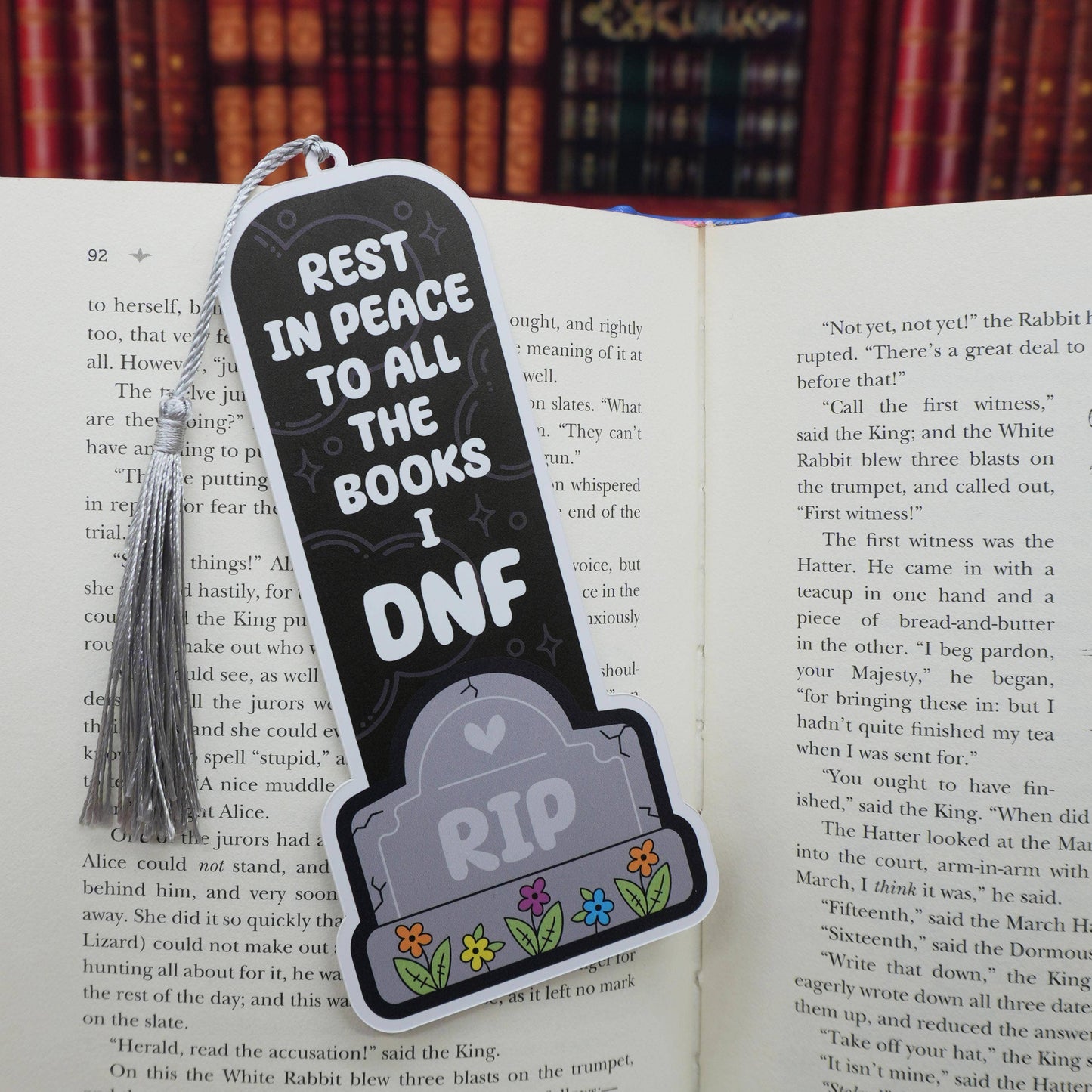“Rest in Peace to All the Books I DNF” Bookmark